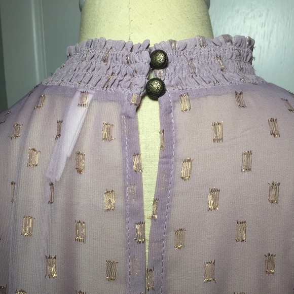 Sheer Purple Top with Bell Sleeves - Picture 4 of 5